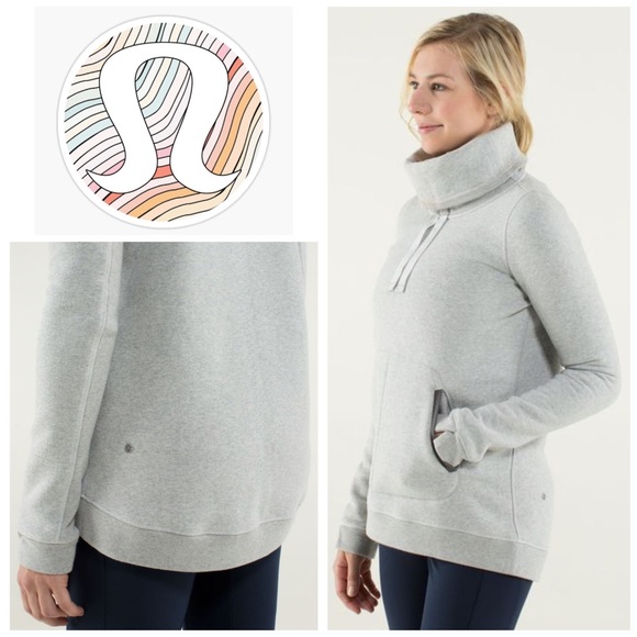 lululemon athletica Tops - Lululemon Avenue Pullover in Heathered Light Grey / Soot Light